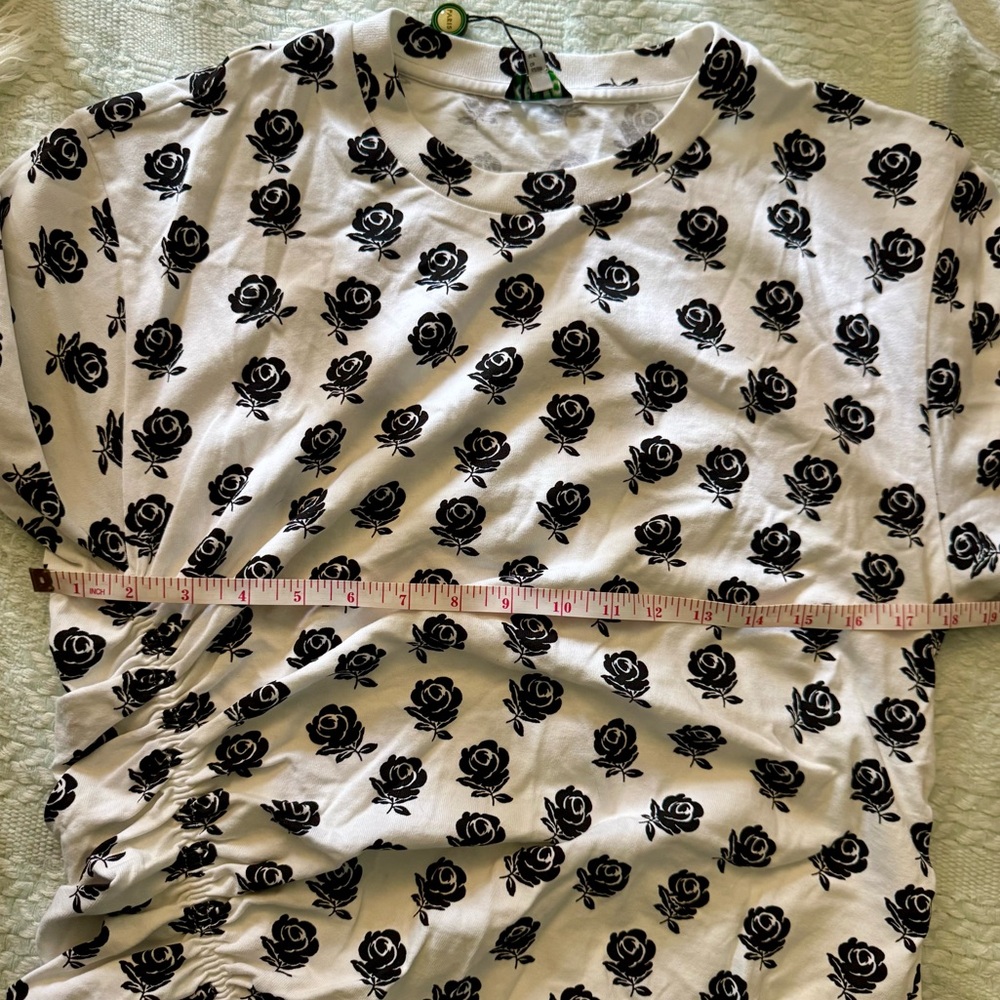 KENZO ASYMMETRICAL ROSE PATTERN DRESS - Picture 10 of 10